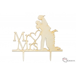 Topper ślubny Mr&Mrs  A612
